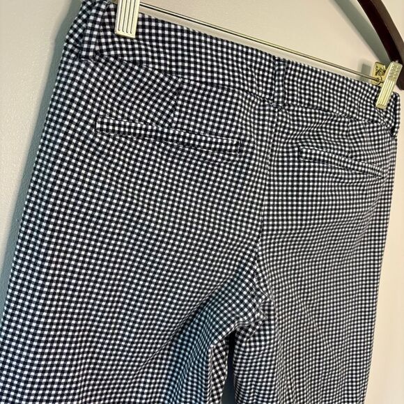 Old Navy Black White Gingham Tapered Dress Pants Pixie Mid-rise Grunge Retro - Picture 12 of 14